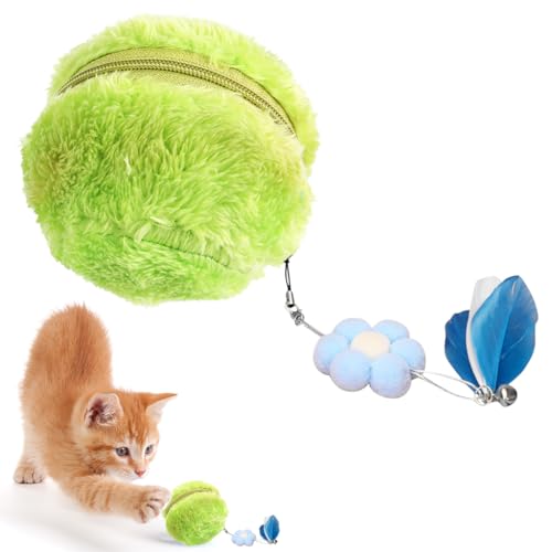 Qpets® Dog Ball Toy with Zip-up Plush Cover Electric Interactive Ball Toy for Dogs Cats Chasing Feathered Ball Toy with Flower Charm 3.94cm Diameter Dog Ball Toy Battery Operated (No Battery Inside) Qpets® Dog Ball Toy with Zip-up Plush Cover Electric Interactive Ball Toy for Dogs Cats Chasing Feathered Ball Toy with Flower Charm 3.94cm Diameter Dog Ball Toy Battery Operated (No Battery Inside)